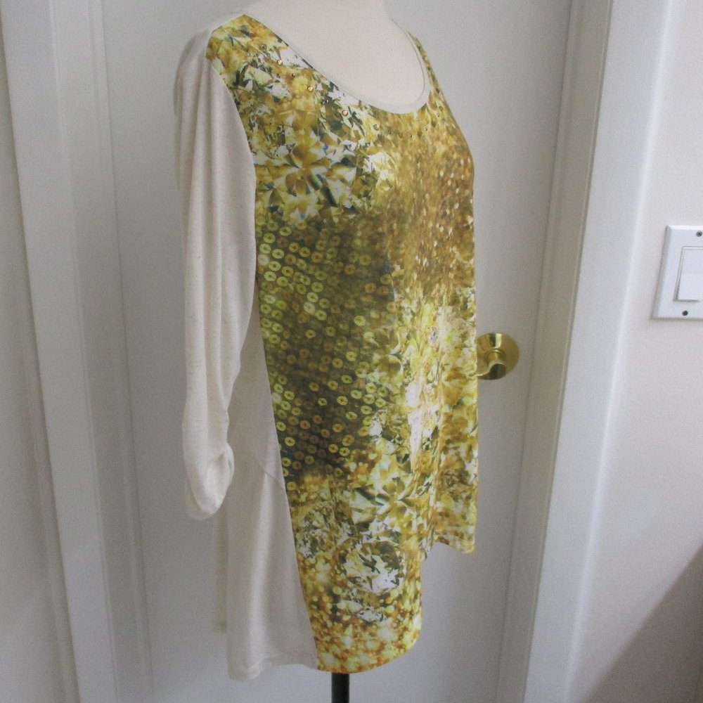 Style & Co. Gold & Yellow Print Tunic - NWOT - Picture 4 of 14
